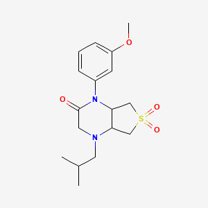4-isobutyl-1-(3-methoxyphenyl)hexahydrothieno[3,4-b]pyrazin-2(1H)-one 6,6-dioxide