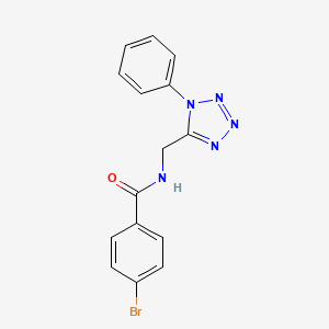 molecular formula C15H12BrN5O B2774211 4-bromo-N-((1-phenyl-1H-tetrazol-5-yl)methyl)benzamide CAS No. 921166-54-3