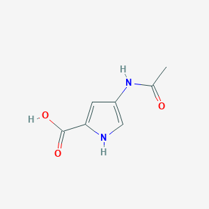 molecular formula C7H8N2O3 B2774221 4-乙酰氨基-1H-吡咯-2-羧酸 CAS No. 1416404-59-5