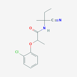 molecular formula C14H17ClN2O2 B2774227 2-(2-chlorophenoxy)-N-(1-cyano-1-methylpropyl)propanamide CAS No. 1311829-08-9