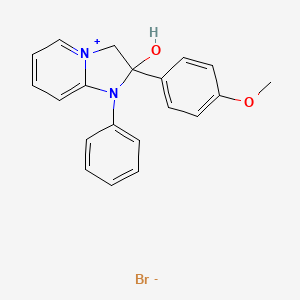 2-Hydroxy-2-(4-methoxyphenyl)-1-phenyl-2,3-dihydroimidazo[1,2-a]pyridin-1-ium bromide
