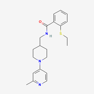 2-(ethylthio)-N-((1-(2-methylpyridin-4-yl)piperidin-4-yl)methyl)benzamide