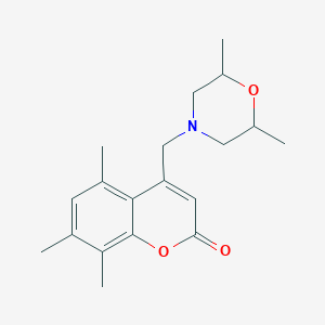 molecular formula C19H25NO3 B2774245 4-((2,6-dimethylmorpholino)methyl)-5,7,8-trimethyl-2H-chromen-2-one CAS No. 844456-49-1