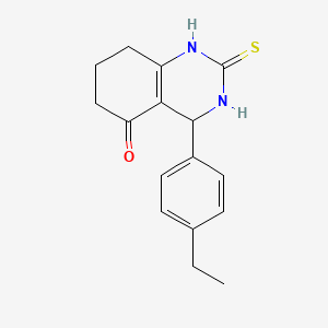 4-(4-ethylphenyl)-2-thioxo-1,2,3,4,7,8-hexahydroquinazolin-5(6H)-one