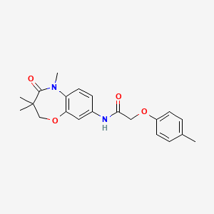 2-(p-tolyloxy)-N-(3,3,5-trimethyl-4-oxo-2,3,4,5-tetrahydrobenzo[b][1,4]oxazepin-8-yl)acetamide