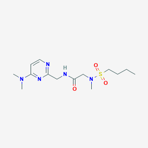 molecular formula C14H25N5O3S B2774261 N-((4-(dimethylamino)pyrimidin-2-yl)methyl)-2-(N-methylbutylsulfonamido)acetamide CAS No. 1797292-60-4