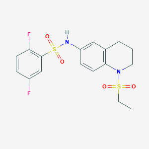 molecular formula C17H18F2N2O4S2 B2774287 N-(1-(乙基磺酰)-1,2,3,4-四氢喹啉-6-基)-2,5-二氟苯基磺酰胺 CAS No. 941949-80-0