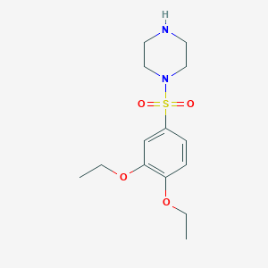 molecular formula C14H22N2O4S B2774289 1-(3,4-Diethoxybenzenesulfonyl)piperazine CAS No. 923185-04-0