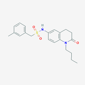 molecular formula C21H26N2O3S B2774290 N-(1-丁基-2-氧代-1,2,3,4-四氢喹啉-6-基)-1-(间甲苯基)甲磺酰胺 CAS No. 946270-69-5