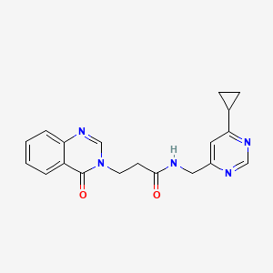 N-((6-cyclopropylpyrimidin-4-yl)methyl)-3-(4-oxoquinazolin-3(4H)-yl)propanamide