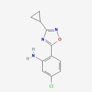 5-Chloro-2-(3-cyclopropyl-1,2,4-oxadiazol-5-yl)aniline