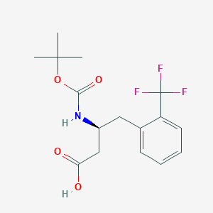 (S)-3-((tert-butoxycarbonyl)amino)-4-(2-(trifluoromethyl)phenyl)butanoic acid