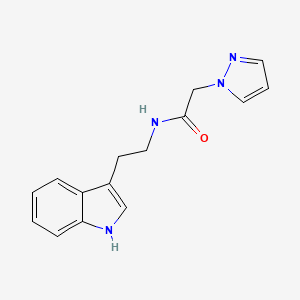 molecular formula C15H16N4O B2774298 N-(2-(1H-indol-3-yl)ethyl)-2-(1H-pyrazol-1-yl)acetamide CAS No. 1207055-00-2