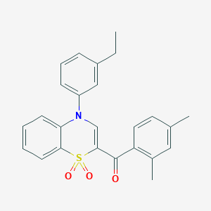 (2,4-dimethylphenyl)[4-(3-ethylphenyl)-1,1-dioxido-4H-1,4-benzothiazin-2-yl]methanone