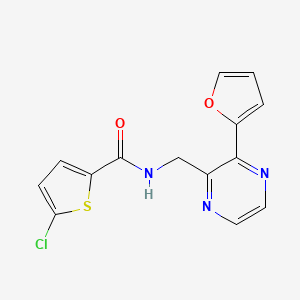 5-chloro-N-((3-(furan-2-yl)pyrazin-2-yl)methyl)thiophene-2-carboxamide