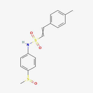 molecular formula C16H17NO3S2 B2774327 N-(4-甲烷磺酰基苯基)-2-(4-甲基苯基)乙烯-1-磺酰胺 CAS No. 1376439-25-6