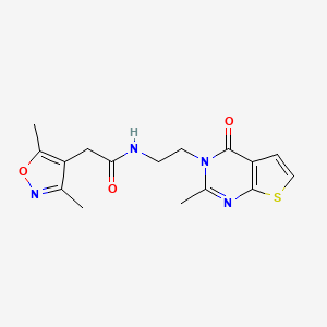 2-(3,5-dimethylisoxazol-4-yl)-N-(2-(2-methyl-4-oxothieno[2,3-d]pyrimidin-3(4H)-yl)ethyl)acetamide