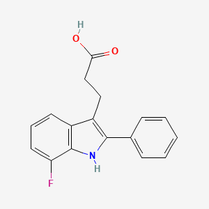 3-(7-Fluoro-2-phenyl-1H-indol-3-yl)propanoic acid
