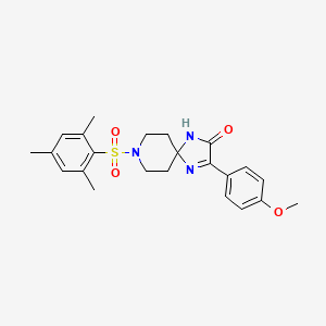 8-(Mesitylsulfonyl)-3-(4-methoxyphenyl)-1,4,8-triazaspiro[4.5]dec-3-en-2-one