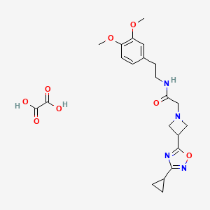 2-(3-(3-cyclopropyl-1,2,4-oxadiazol-5-yl)azetidin-1-yl)-N-(3,4-dimethoxyphenethyl)acetamide oxalate