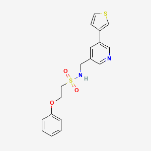 2-phenoxy-N-((5-(thiophen-3-yl)pyridin-3-yl)methyl)ethanesulfonamide