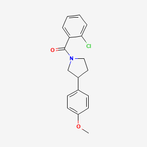 molecular formula C18H18ClNO2 B2774348 (2-Chlorophenyl)(3-(4-methoxyphenyl)pyrrolidin-1-yl)methanone CAS No. 1208686-09-2