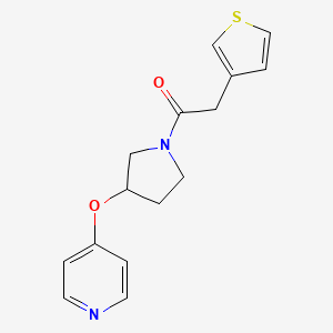 molecular formula C15H16N2O2S B2774352 1-(3-(吡啶-4-氧基)吡咯烷-1-基)-2-(噻吩-3-基)乙酮 CAS No. 2034495-27-5