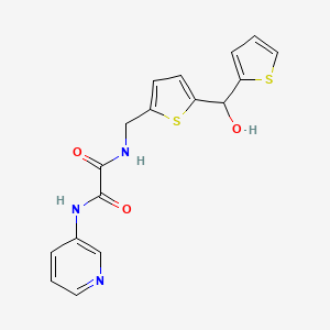 N1-((5-(hydroxy(thiophen-2-yl)methyl)thiophen-2-yl)methyl)-N2-(pyridin-3-yl)oxalamide