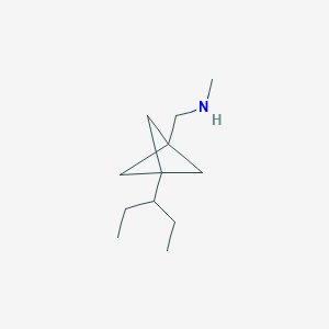 molecular formula C12H23N B2774365 N-Methyl-1-(3-pentan-3-yl-1-bicyclo[1.1.1]pentanyl)methanamine CAS No. 2287284-21-1