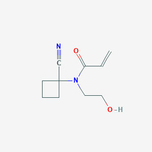 molecular formula C10H14N2O2 B2774373 N-(1-Cyanocyclobutyl)-N-(2-hydroxyethyl)prop-2-enamide CAS No. 2411309-20-9