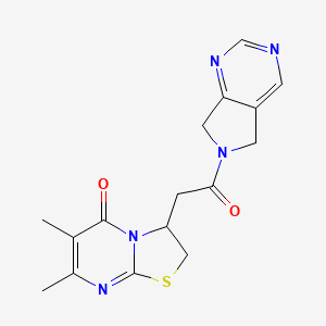 6,7-dimethyl-3-(2-oxo-2-(5H-pyrrolo[3,4-d]pyrimidin-6(7H)-yl)ethyl)-2H-thiazolo[3,2-a]pyrimidin-5(3H)-one