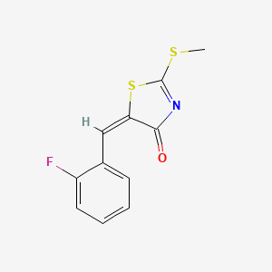 5-[(E)-(2-fluorophenyl)methylidene]-2-(methylsulfanyl)-1,3-thiazol-4(5H)-one