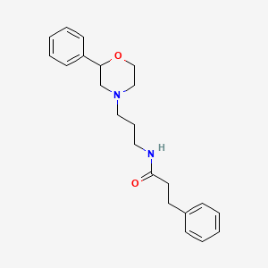 molecular formula C22H28N2O2 B2774386 3-phenyl-N-(3-(2-phenylmorpholino)propyl)propanamide CAS No. 953915-19-0