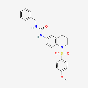 molecular formula C24H25N3O4S B2774392 1-Benzyl-3-(1-((4-methoxyphenyl)sulfonyl)-1,2,3,4-tetrahydroquinolin-6-yl)urea CAS No. 1203330-72-6