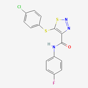 5-[(4-chlorophenyl)sulfanyl]-N-(4-fluorophenyl)-1,2,3-thiadiazole-4-carboxamide
