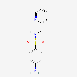molecular formula C12H13N3O2S B2774422 4-amino-N-(pyridin-2-ylmethyl)benzenesulfonamide CAS No. 294889-56-8