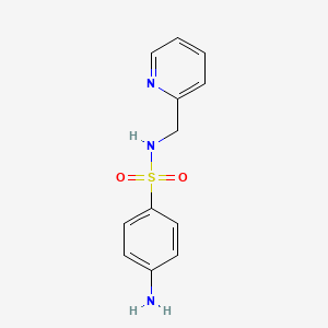 molecular formula C12H13N3O2S B2774422 4-氨基-N-(吡啶-2-基甲基)苯磺酰胺 CAS No. 294889-56-8