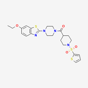 (4-(6-Ethoxybenzo[d]thiazol-2-yl)piperazin-1-yl)(1-(thiophen-2-ylsulfonyl)piperidin-4-yl)methanone