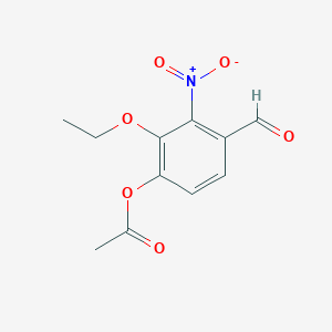 2-Ethoxy-4-formyl-3-nitrophenyl acetate