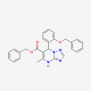 molecular formula C27H24N4O3 B2774427 Benzyl 7-(2-(benzyloxy)phenyl)-5-methyl-4,7-dihydro-[1,2,4]triazolo[1,5-a]pyrimidine-6-carboxylate CAS No. 681471-86-3