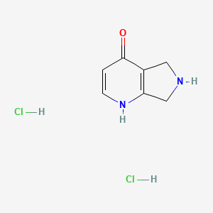 molecular formula C7H10Cl2N2O B2774430 1,5,6,7-Tetrahydropyrrolo[3,4-b]pyridin-4-one;dihydrochloride CAS No. 2460751-30-6