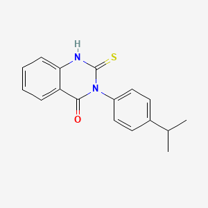 molecular formula C17H16N2OS B2774431 3-[4-(Propan-2-yl)phenyl]-2-sulfanyl-3,4-dihydroquinazolin-4-one CAS No. 380342-36-9