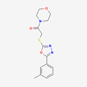 1-Morpholino-2-((5-(m-tolyl)-1,3,4-oxadiazol-2-yl)thio)ethanone