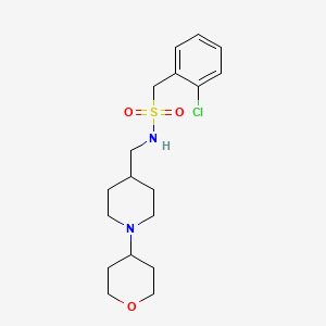 1-(2-chlorophenyl)-N-((1-(tetrahydro-2H-pyran-4-yl)piperidin-4-yl)methyl)methanesulfonamide