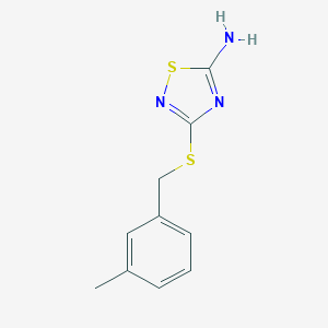 molecular formula C10H11N3S2 B277444 3-[(3-Methylbenzyl)sulfanyl]-1,2,4-thiadiazol-5-amine 