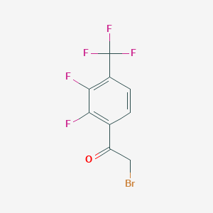 molecular formula C9H4BrF5O B2774441 2,3-Difluoro-4-(trifluoromethyl)phenacyl bromide CAS No. 886762-02-3