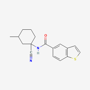 molecular formula C17H18N2OS B2774446 N-(1-Cyano-3-methylcyclohexyl)-1-benzothiophene-5-carboxamide CAS No. 1944637-49-3