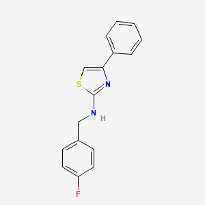 N-[(4-fluorophenyl)methyl]-4-phenyl-1,3-thiazol-2-amine
