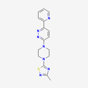 3-Methyl-5-[4-(6-pyridin-2-ylpyridazin-3-yl)piperazin-1-yl]-1,2,4-thiadiazole