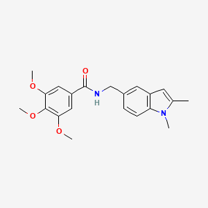 molecular formula C21H24N2O4 B2774461 N-[(1,2-dimethylindol-5-yl)methyl]-3,4,5-trimethoxybenzamide CAS No. 852137-31-6